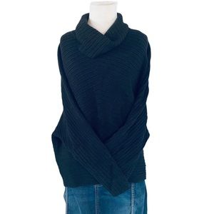 Moth brand turtleneck Black Chevron Sweater - Size: S.